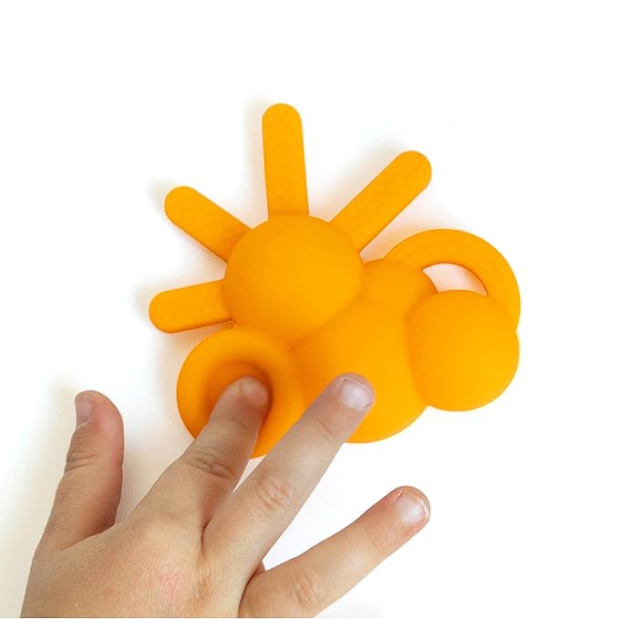 Doddle & Co. The Chew Sunshine Teether with Poppable Bubbles | Toddler Teething Fidget Toy for Baby 1