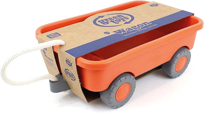 Green Toys Wagon, Orange - Pretend Play