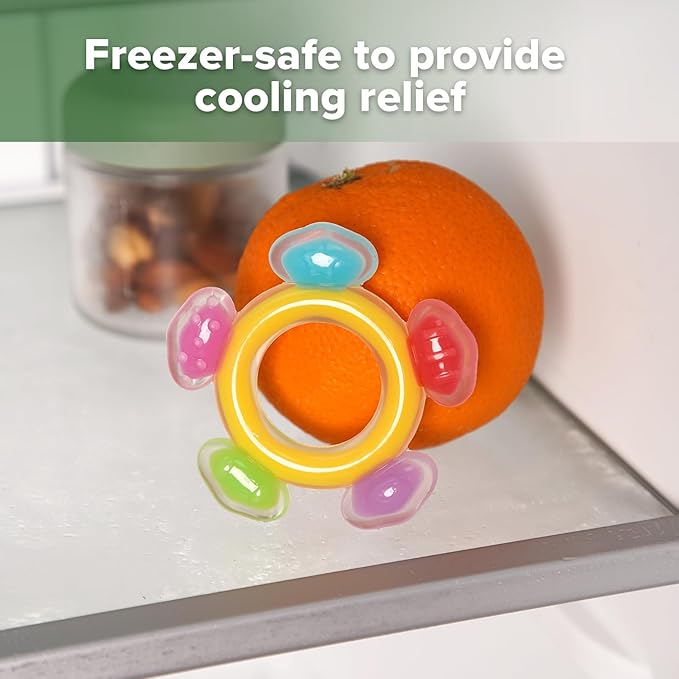 Haakaa Silicone Ferris Wheel Teether - Freezer Teething Toy for Babies 3-6 Months -1 Pack