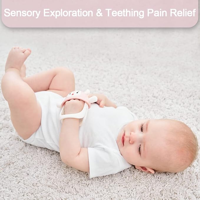 Smily Mia Teething Toys/Teethers for Babies 6-12 Months, Reindeer Baby Chew Toy 3-6 Months for Teething Relief