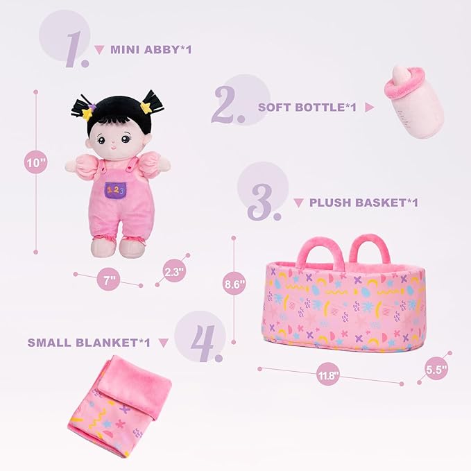 OUOZZZ 10" Soft Baby Doll Gift Set - First Baby