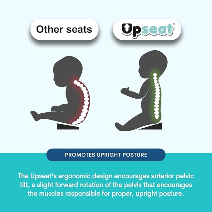 Upseat Baby Floor Seat Booster Chair for Sitting Up with Removable Tray for Meals and Playtime, Developed with Physical Therapists for Safe and Healthy Hip Development and Posture (Pink)
