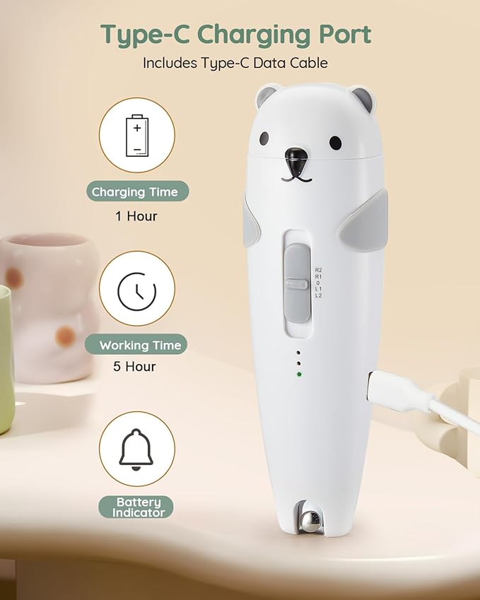 Lilian&Gema Baby Healthcare and Grooming Kit, 28-in-1 Rechargeable Nail Trimmer Electric Set, Dual Auto Light Baby Nail Care Kit, Portable Newborn Nursery Health Care Set for Infant Toddlers Boy Girl
