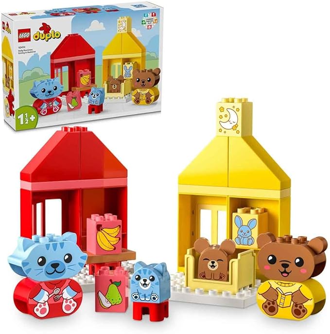 LEGO My First Duplo Daily Routines: Eating and Sleeping, Social Development Emotions Game 4 Animal 1.5 Years 10414