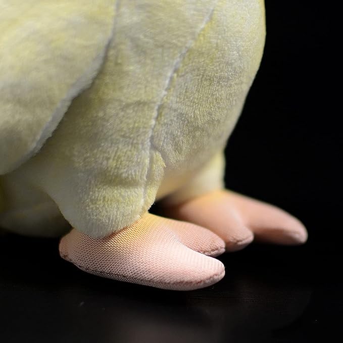 ZHONGXIN MADE Yellow Cockatiel Plush Toy - Simulation 7 Inch Parrot Stuffed Animal, Cute Little Bird Doll as Gift for Your Friends