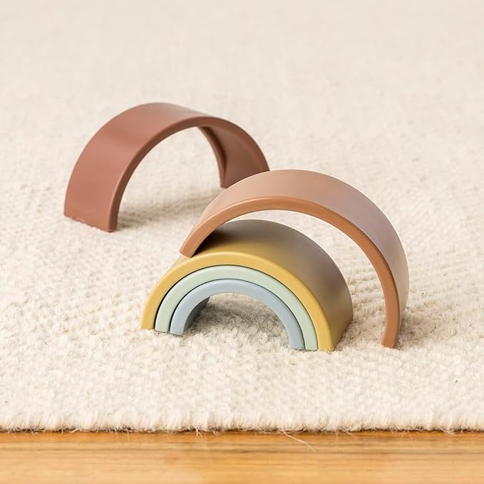 Itzy Ritzy Rainbow Stacker Toy - Includes 5 Arches