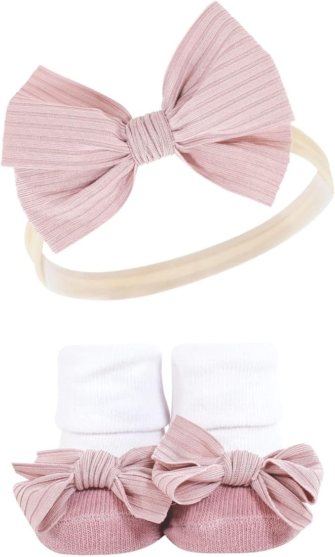 Hudson Baby Girl's Headband and Socks Giftset