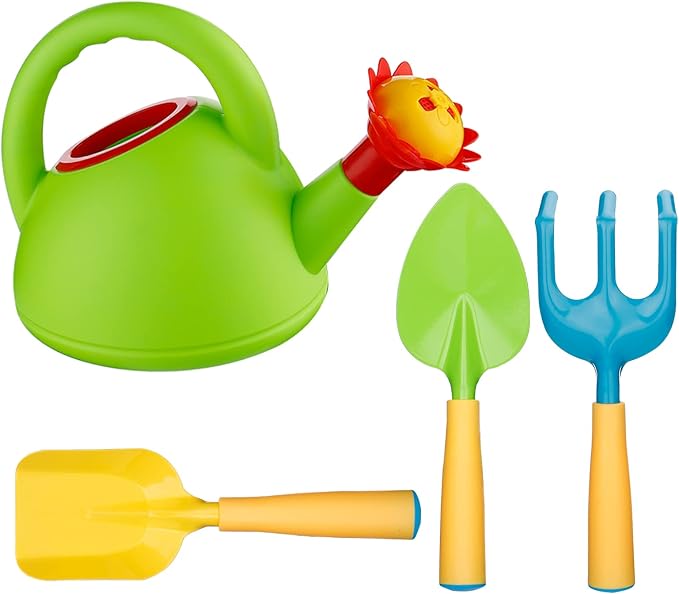 Biubee Toddler Gardening Tools Set - Kids Watering Can Toy, Child Gardening Set with Shovel Hand Rake