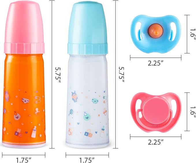 JOYIN Doll Magic Bottle Set, 2 Disappearing Magic Milk & 2 Toy