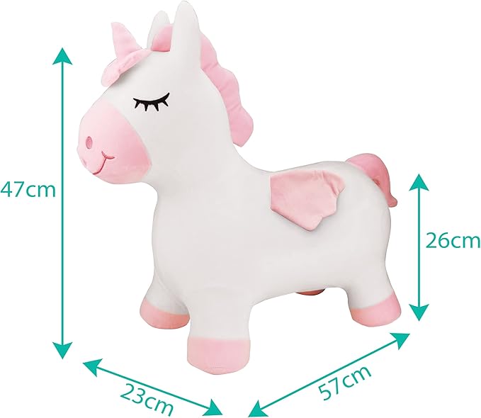 Lexibook BGP050UNI Inflatable Jumping Unicorn, for Indoor and Outdoor use