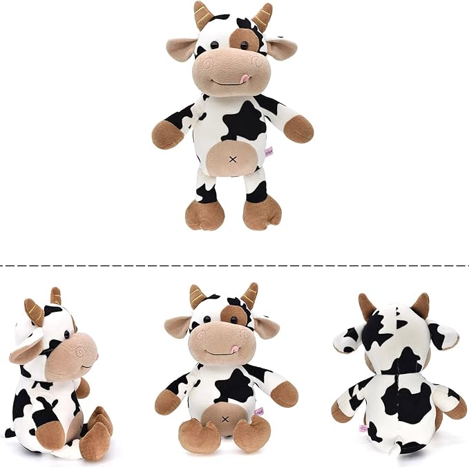 HWD 12'' Soft Cow Plush Dolls Stuffed Animals Toys Gifts for Kids, Toddler (Style_2/11.8 inch)
