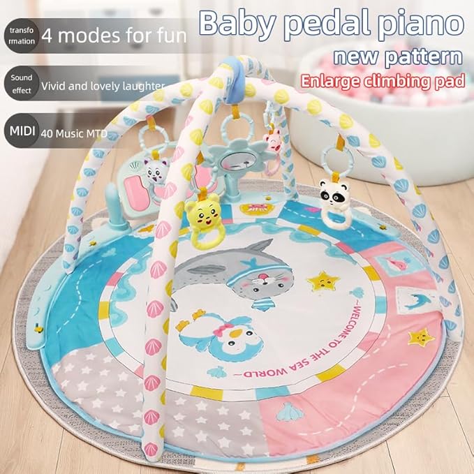 Toddler Baby Play Gym Mat Tummy Time Activity Mat Baby