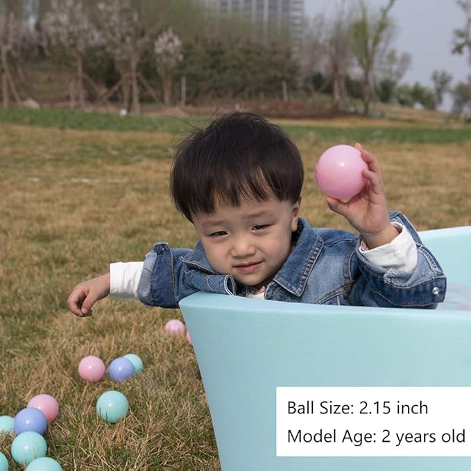 MoonxHome Ball Pit Balls for Toddlers, BPA Free Crush Proof Plastic Toy Balls for Ball Pit 2.15 Inch 100…