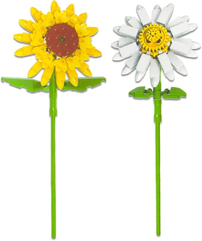 World's Finest BrickCraft Flowers Building Set - Bundle with BrickCraft