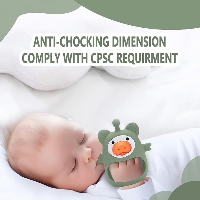 Teething Toys for Babies 0-6 Months,Never Drop Baby Teething Toys