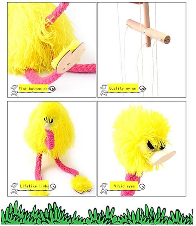 HOCHE Toy-Marionette Ostrich (Yellow)