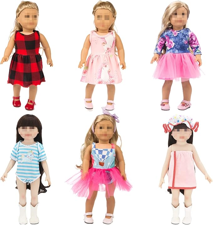 SOTOGO 7 Sets Doll Clothes Outfits Dresses for 14 to 17 Inch 15 Inch 18 Inch