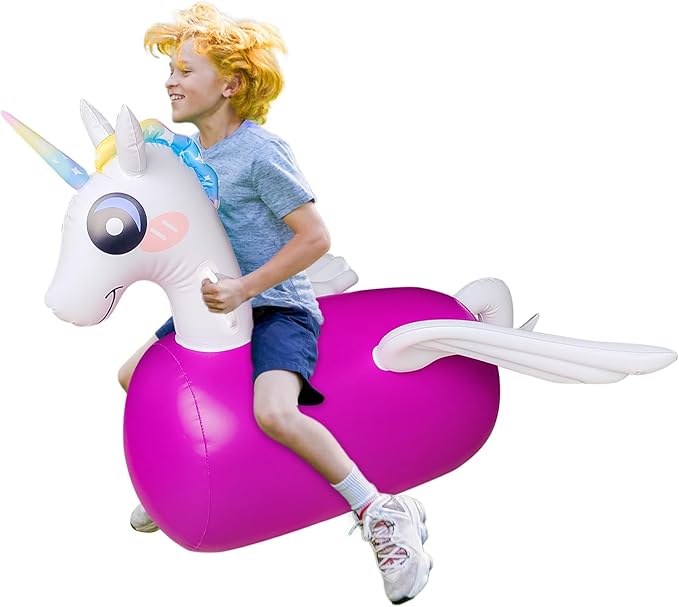 Kid Bouncy un-icornToy,Kid Jumping Animal Toy 220 Pounds.