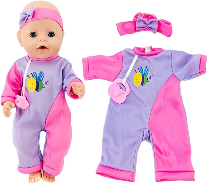 SOTOGO 20 Pieces Baby Doll Care Set Doll Feeding and