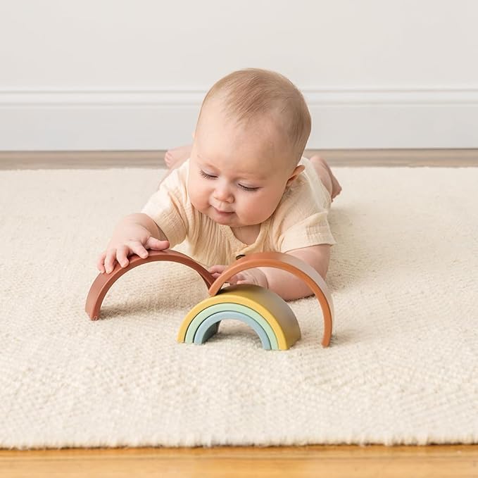 Itzy Ritzy Rainbow Stacker Toy - Includes 5 Arches