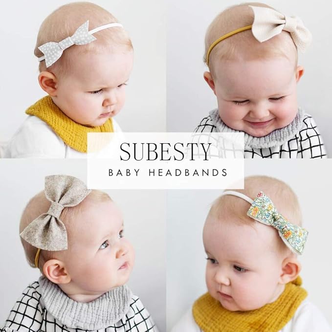Baby Girls Nylon Elastic Headband Soft Flower Hair Band For 10