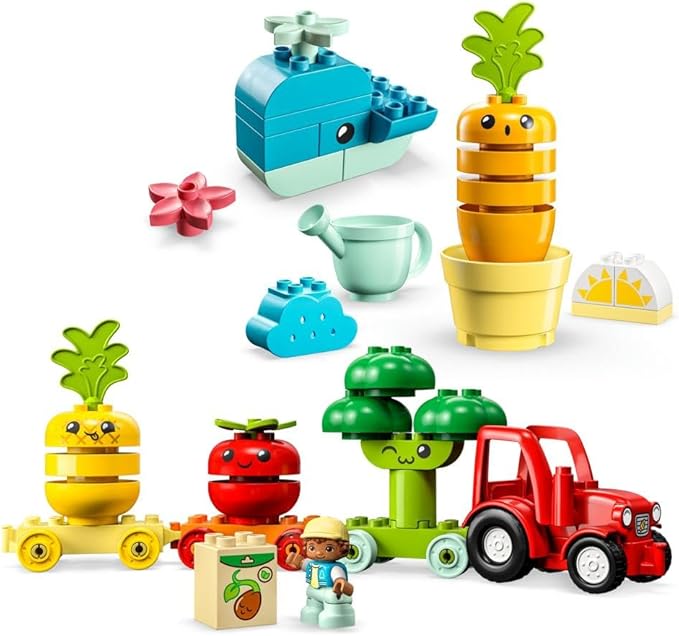 LEGO DUPLO Fruit & Vegetables Gift Pack 66776 Amazon Exclusive STEM Toy for Toddlers Ages 1-3, Grow-Your-Own Food Toy for Imaginative Role Play