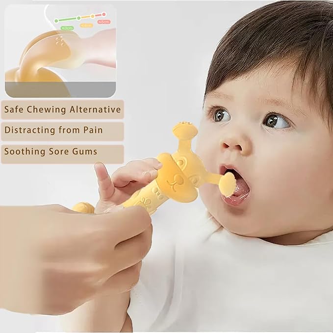 Baby Bunny Teething Toy ’╝īBaby Teether for Teething Relief’╝?00% Food-Grade Silicone Teething Toys for Baby 0-6, 12 18 Months