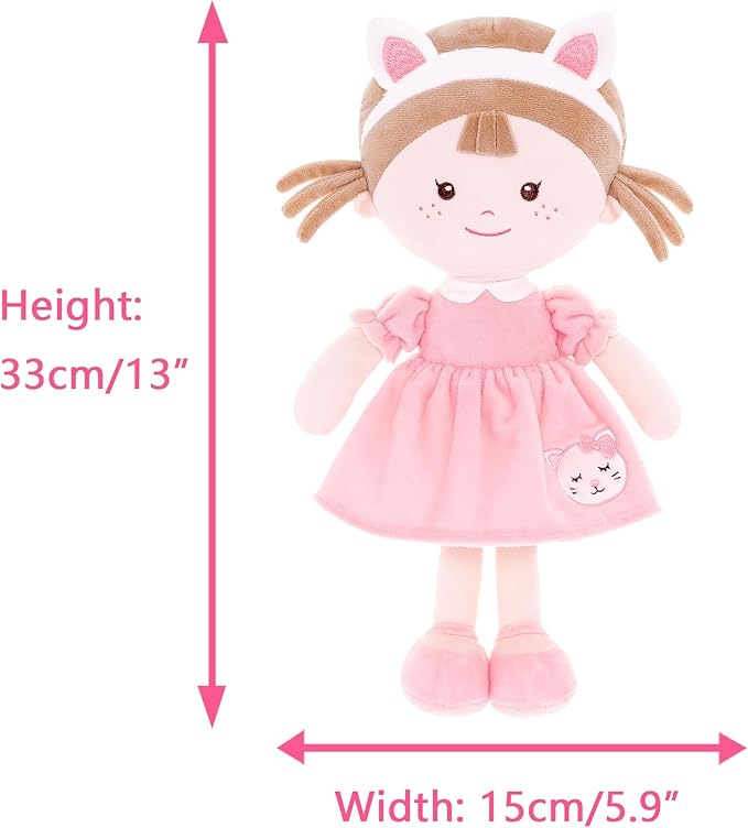 Onetoo Cuddle Buddy Doll Soft Baby Doll for Girls First 14"(Milly Series)