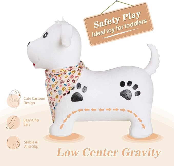 INPANY Bouncy Dog Hopper Toys for Toddlers-Hopping/Bouncing/Bounce Horse, Jumping Horse