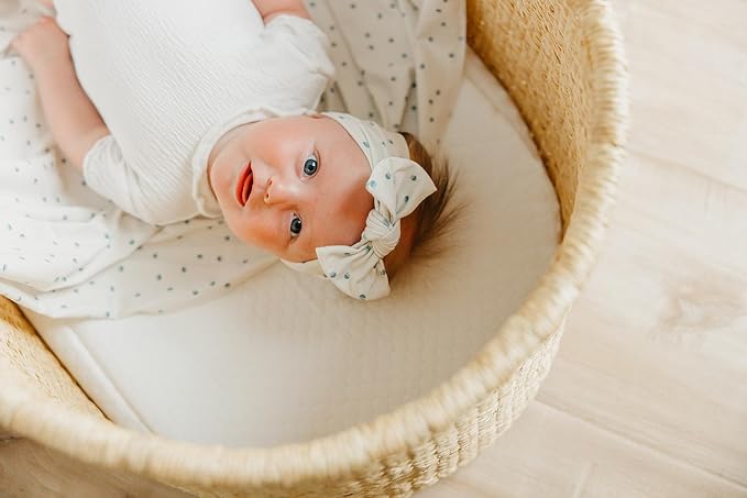 Copper Pearl Baby Bows: Stylish Headbands for Baby Girls, Premium Soft and Stretchy Baby Headbands