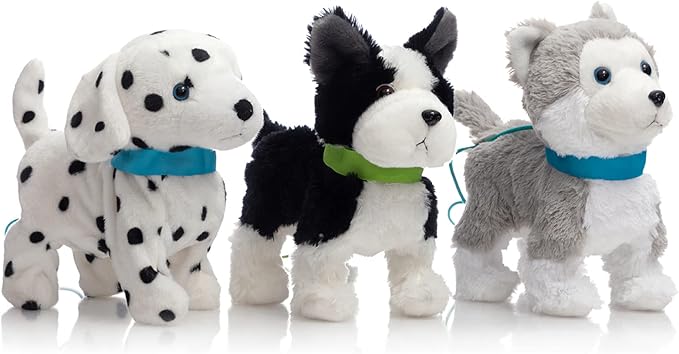 HollyHOME Plush Animated Puppy Dalmatian Puppy Dog Toy Pet 11 Inches