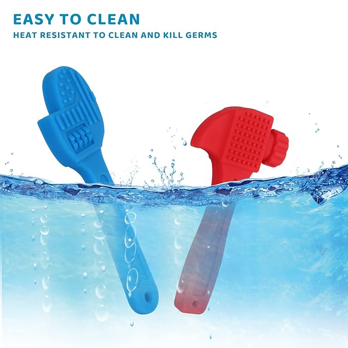 Fu Store Soft Silicone Teething Toys for Toddlers Infant Tools (2 Pack