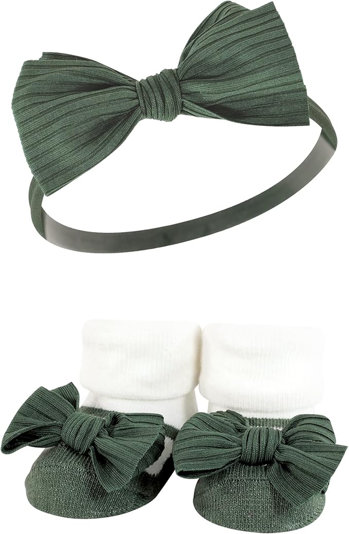 Hudson Baby Girl's Headband and Socks Giftset