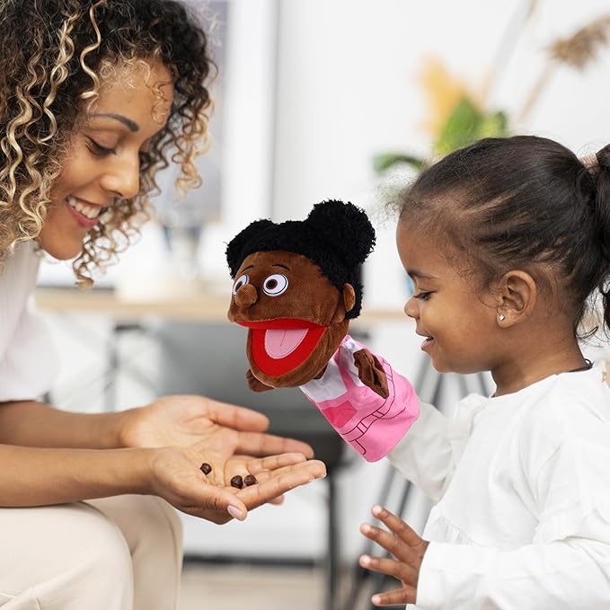 1 Pcs Family Hand Puppets 13 Inch Grandparents, Mom & Dad
