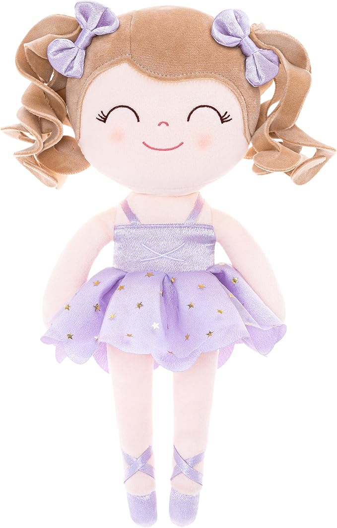 Gloveleya Baby Dolls Soft Snuggly Curly Hair Ballerina Doll First 14inches Ballerina