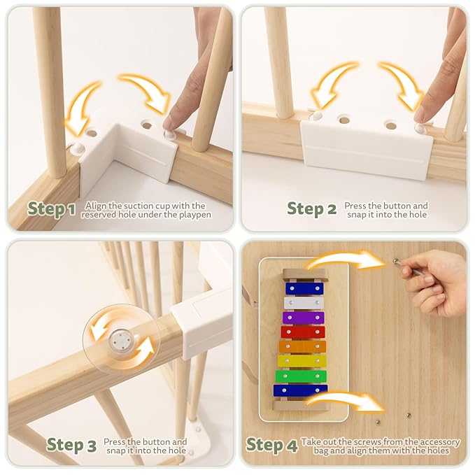 Baby Fence Baby Play Yard with Door 63?Ø├?3??