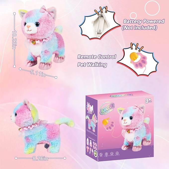 Interactive Electronic Plush Toy Walking and Barking Robot Cat Plush