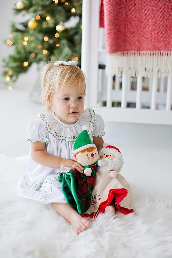 Pearhead Baby's First Christmas Security Blanket, Soft Baby Lovey for Babies