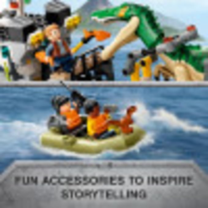 LEGO Jurassic World Baryonyx Dinosaur Boat Escape 76942 Building Kit; 2021 (308