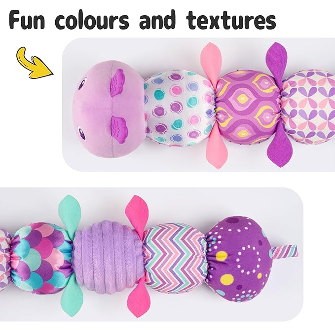 Infant Baby Musical Multi-Sensory Caterpillar, Stuffed Animal Activity Soft Toys 0-3-6-12 Months