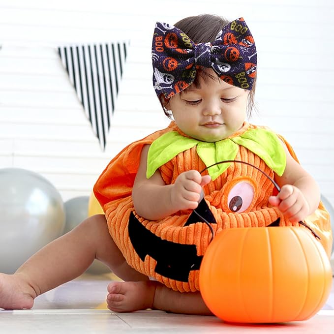 3pcs Halloween Headbands for Baby Girls, Trick or Treat Elastic
