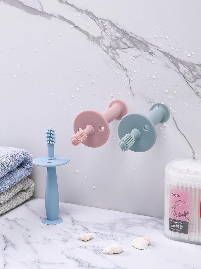 PandaEar 3 Pack Silicone Baby Toothbrush Teethers - Teething Toys 0-12 Months+