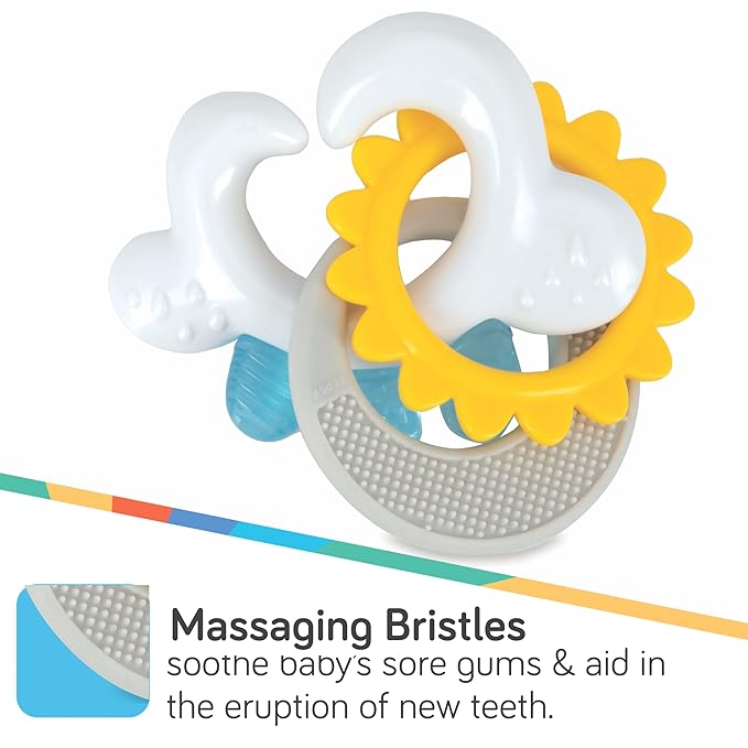 Nuby Cloud Teether with Sun and Silicone Rain Links : 3+ Months