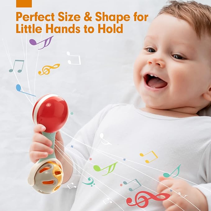 Baby Toys 0-6 Months - Baby Rattles Toys Set Infant 0-6-12 Months 0-3-6-12-18 Months