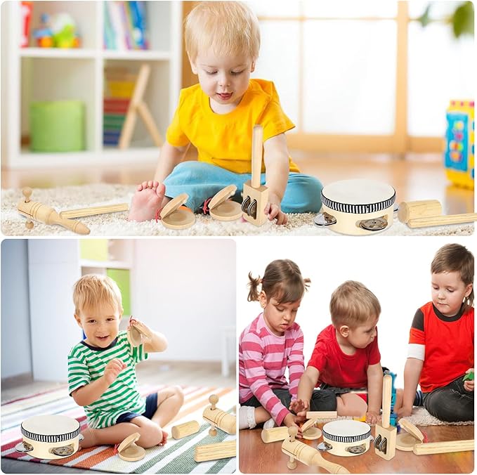 Ehome Toddlers Musical Instruments, Wooden Percussion Kids Baby Musical Instruments