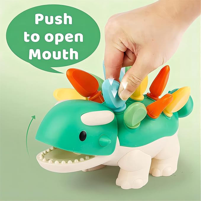 Hirger Montessori Toys for Baby 1 2 3 4 Year Old: Fine Motor Dinosaur Toys for Kids 2-4|Toddler Learning Educational Toys for Birthday Gift Age 1-2 12-18 Months