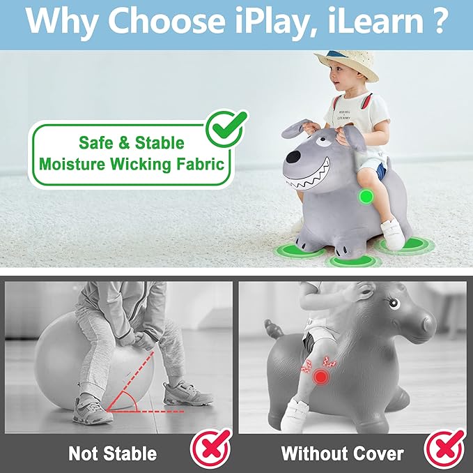 iPlay, iLearn Bouncy Pals Kids Dog Hopper Toys 3 4 5 6 7 Year