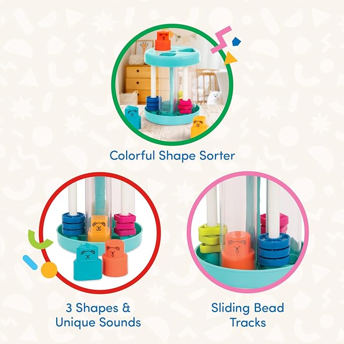 Battat – Shape Sorter 3 Shapes 18 Months