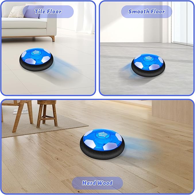 Hover Soccer Ball Set for Kids, 3-in-1 Air Hover Soccer Hockey Toy Set 3-12 Years