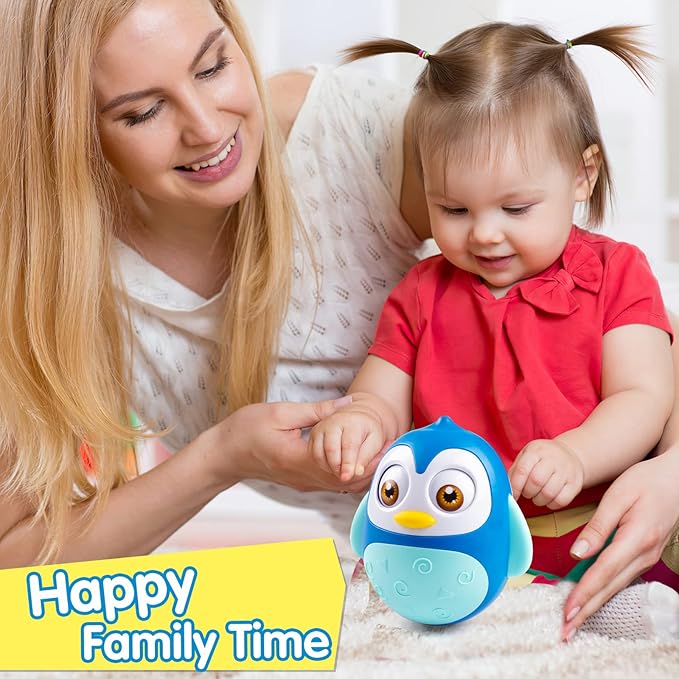 UNIH Roly Poly Baby Toys 6 to 12 Months, Tummy Time Wobbler Toys